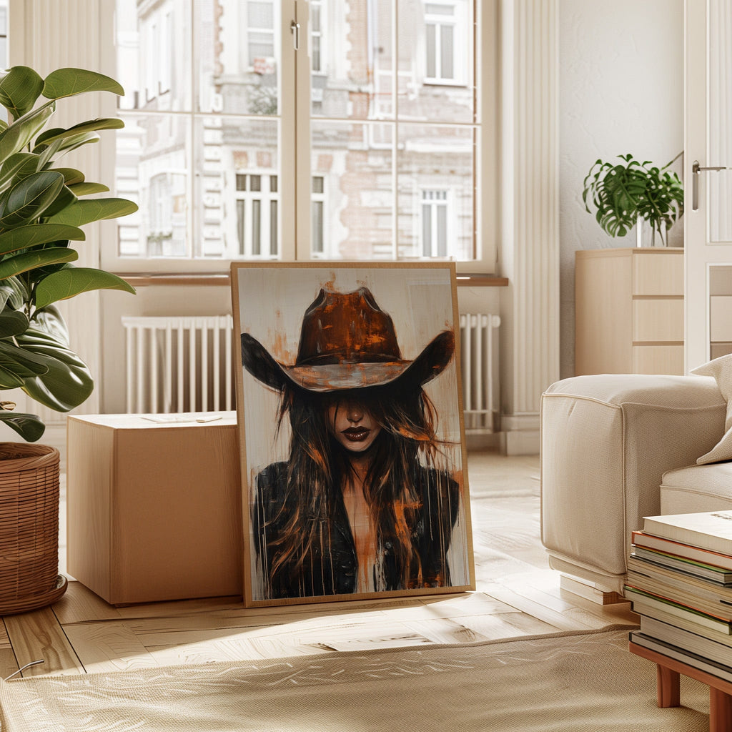 Cowgirl in Crimson – Modern Western Grit
