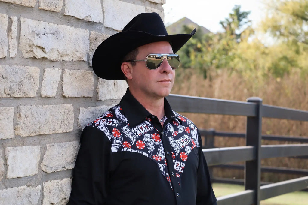 Mens Risky Business Pearl Snap Shirt